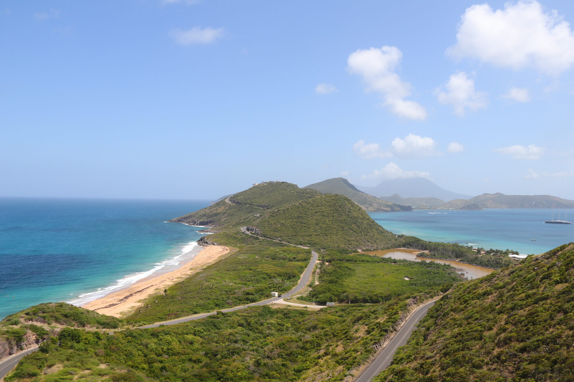 Panorama of the southeast peninsula with beaches on both sides